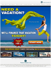 Players Vacation Club - Advertisement Email